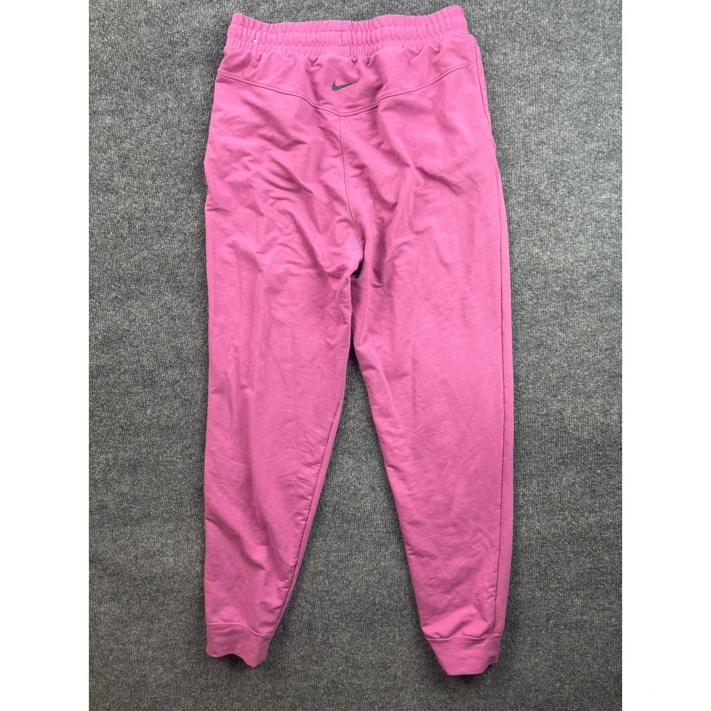 Nike Yoga Dri-FIT Joggers Womens S Pink Sweatpants Tapered Pockets CZ9128-622